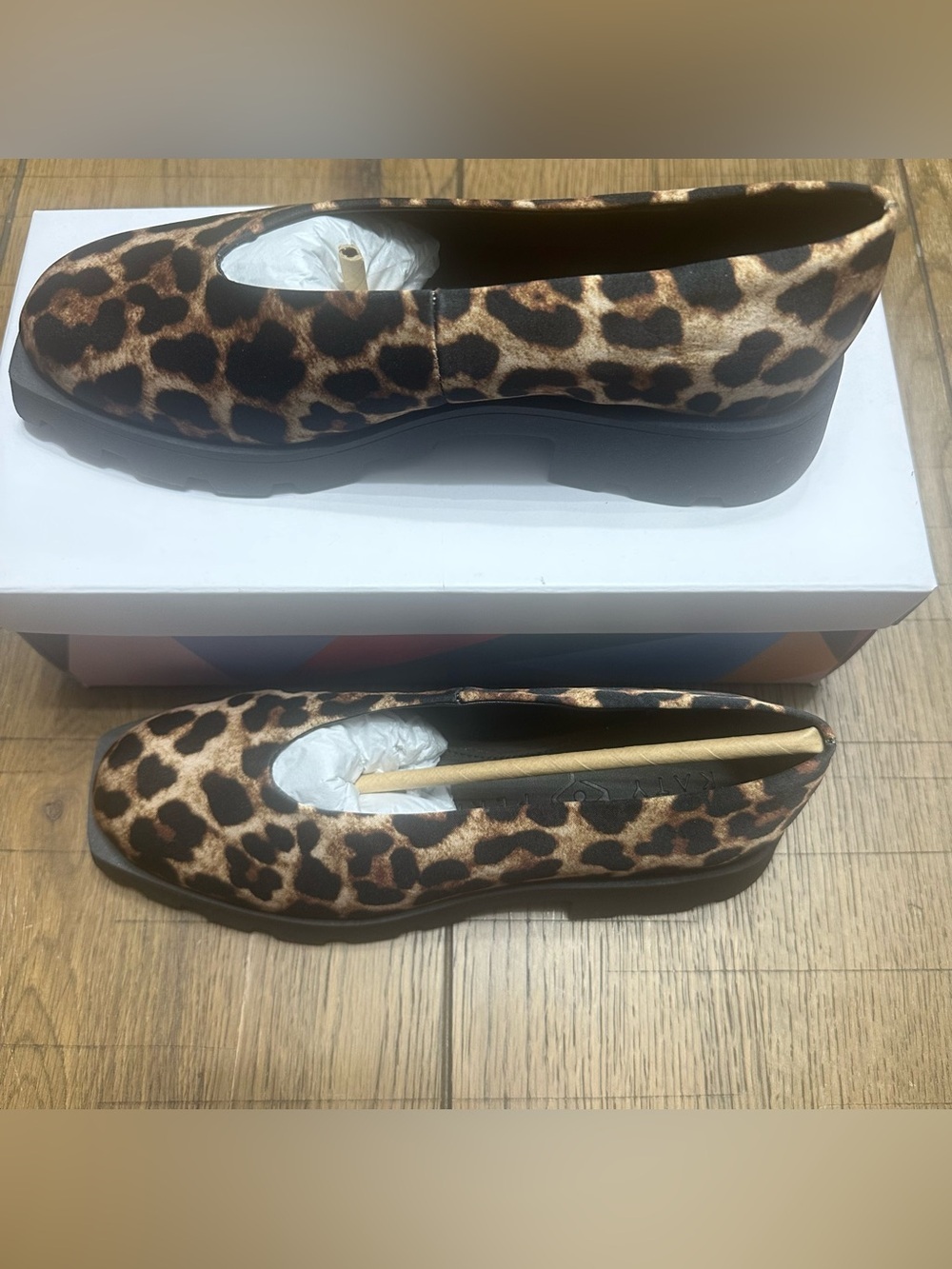 KATY PERRY Collections Leopard Print Flats in Brown and Black NWT